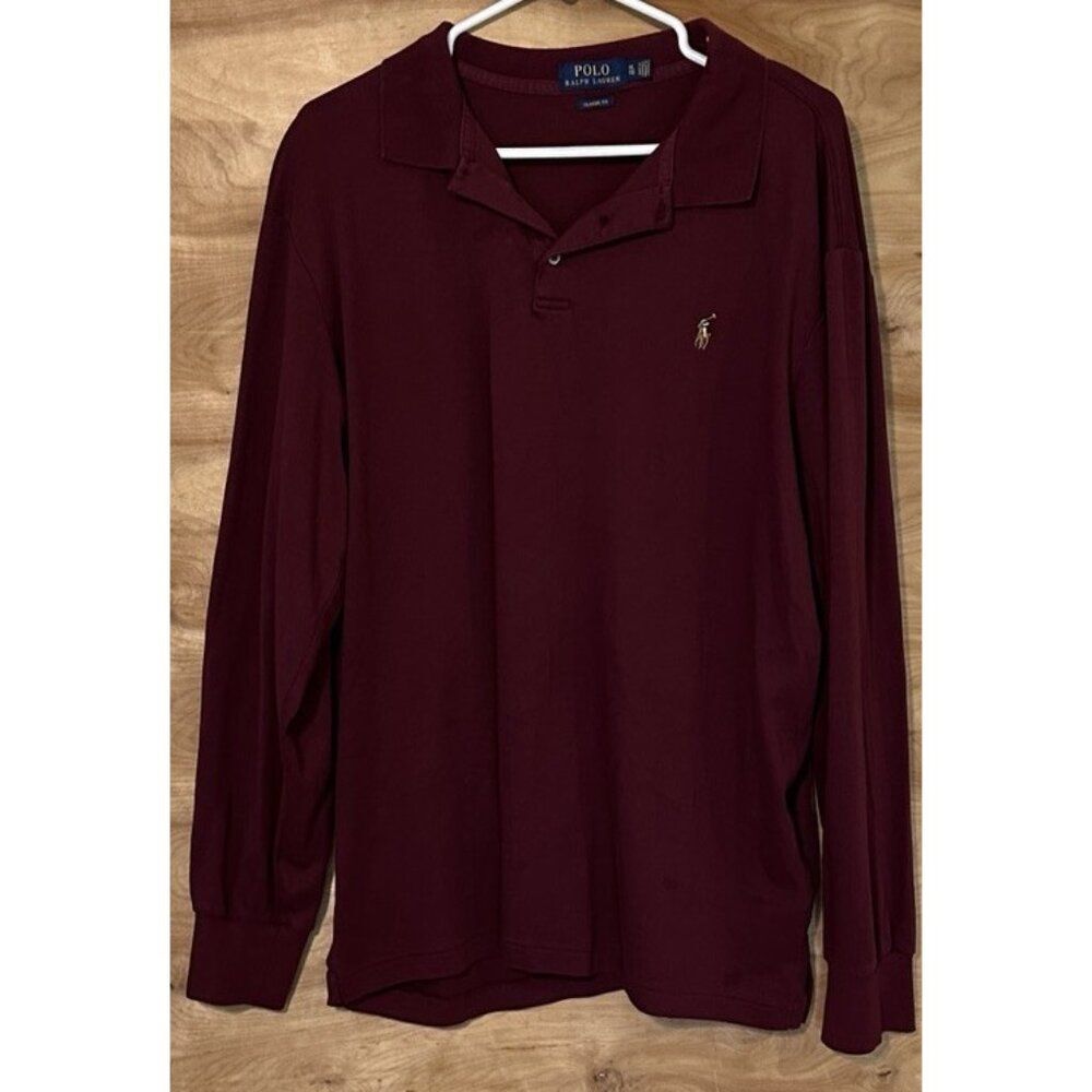 Polo Ralph Lauren Rugby Shirt Mens XL GT Long Sleeve Polo Embroidered Logo